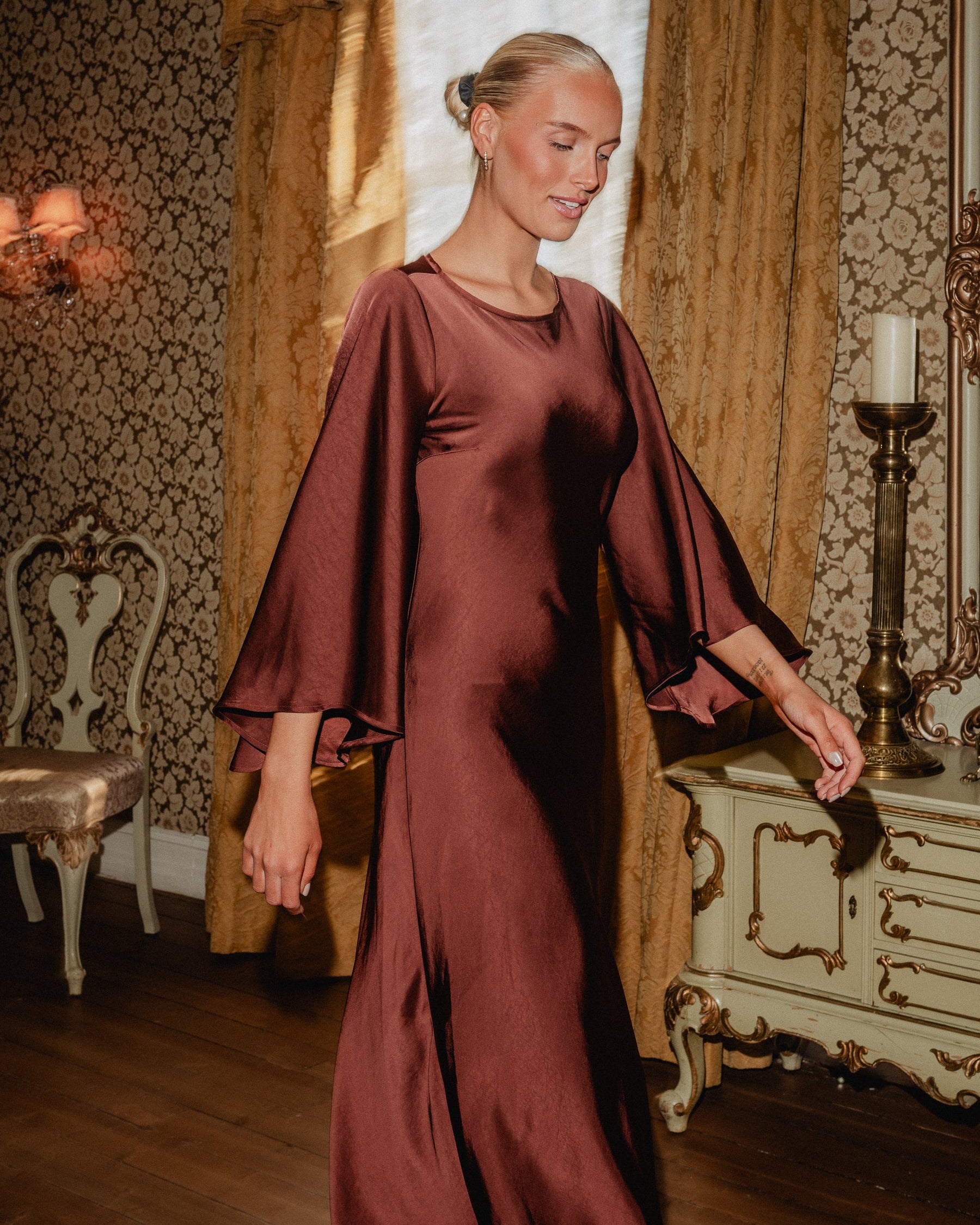 VMKAMILE Long Dress - New Maroon